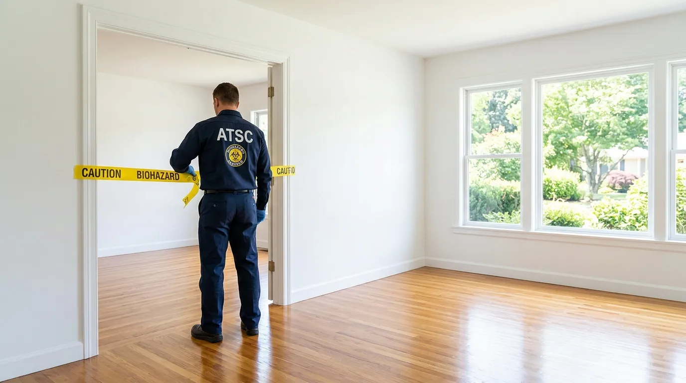 Certified biohazard cleanup crew performing Decomposition Cleanup in South Burlington